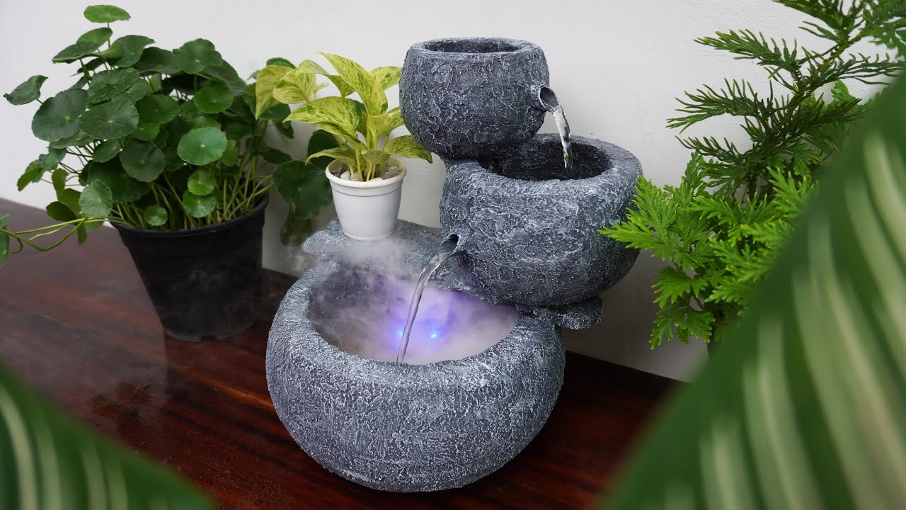 How to make an indoor fountain or waterfall?