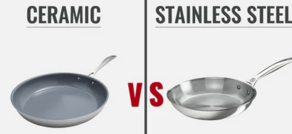 ceramic or stainless steel cookware