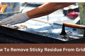 how to remove sticky residue from griddle